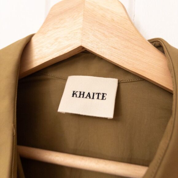 KHAITE The Winnie Dress in Khaki Size Small - Picture 4 of 9